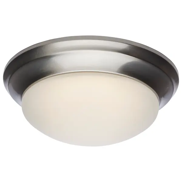 14" Brushed Nickel LED Flush Mount with Frosted Glass - Image 8