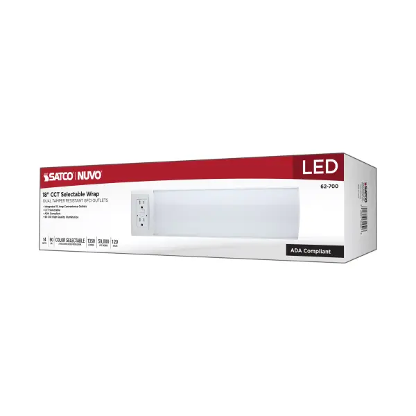 18" LED Ceiling Wrap with Dual GFCI Outlets - Image 11