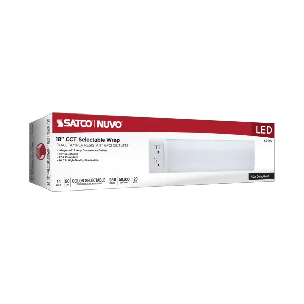 18" LED Ceiling Wrap with Dual GFCI Outlets - Image 12