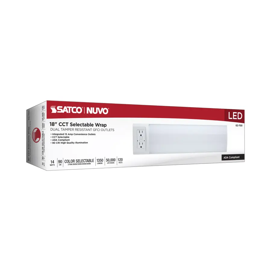 18" LED Ceiling Wrap with Dual GFCI Outlets - Image 12