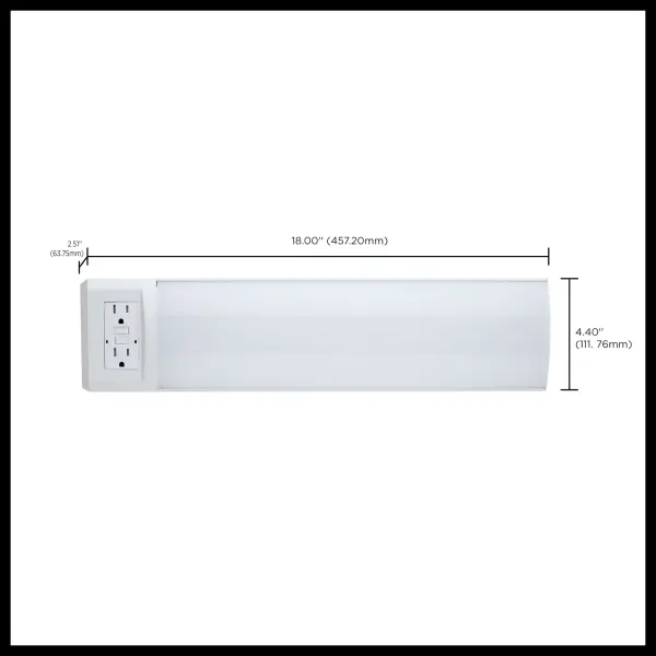 18" LED Ceiling Wrap with Dual GFCI Outlets - Image 13