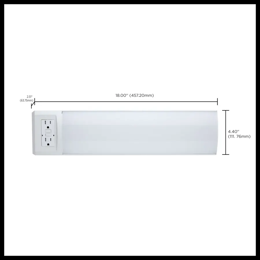 18" LED Ceiling Wrap with Dual GFCI Outlets - Image 13