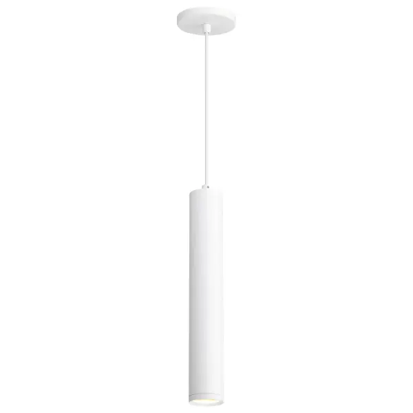 The Century pendant delivers contemporary style with integrated LED technology in a compact 16-inch format. Its matte white finish and minimalist shape make it versatile for modern interiors, while track system compatibility adds flexibility. - alternate view