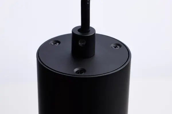 Century 16" LED Pendant in Matte Black and Brushed Brass - Image 8