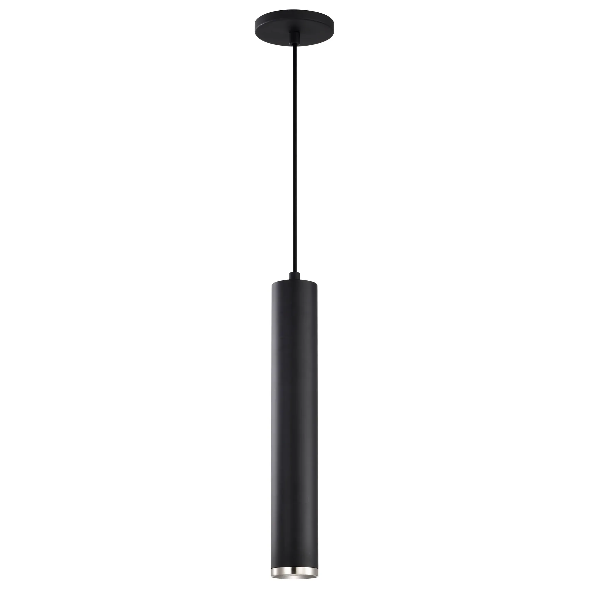Century 16" LED Pendant in Matte Black and Brushed Nickel
