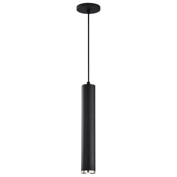 The Century pendant delivers contemporary minimalist design with its clean lines and integrated 12W LED. The striking matte black and brushed nickel finish combination adds visual interest while providing 1020 lumens of warm 3000K light. - alternate view