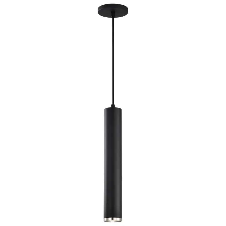 Century 16" LED Pendant in Matte Black and Brushed Nickel - Image 2