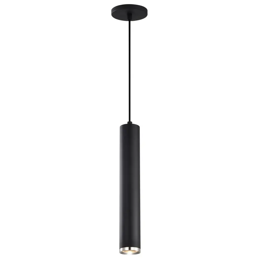 Century 16" LED Pendant in Matte Black and Brushed Nickel - Image 4