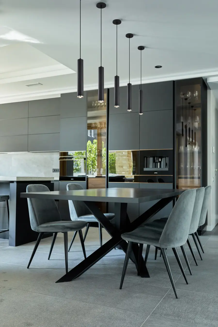 Century 16" LED Pendant in Matte Black and Brushed Nickel - Image 9