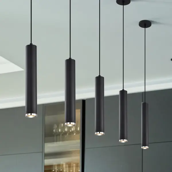 Century 16" LED Pendant in Matte Black and Brushed Nickel - Image 10
