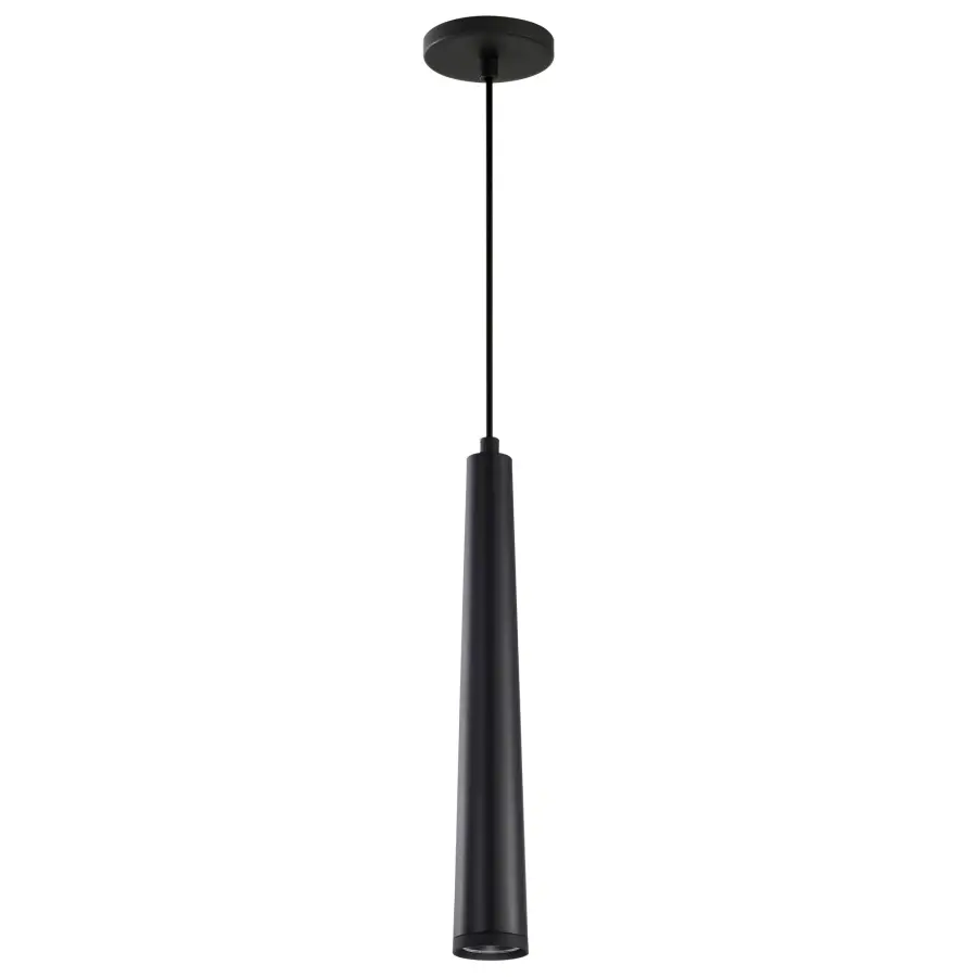 Melrose 16" LED Pendant in Matte Black - Image 1
