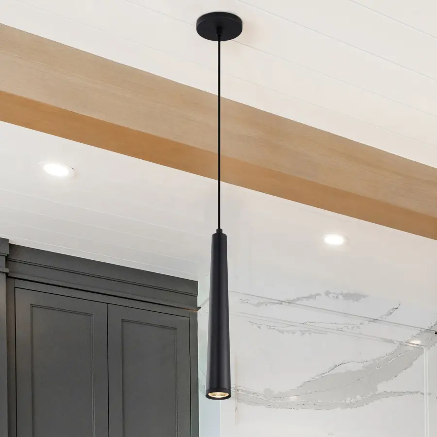 Melrose 16" LED Pendant in Matte Black - Image 11