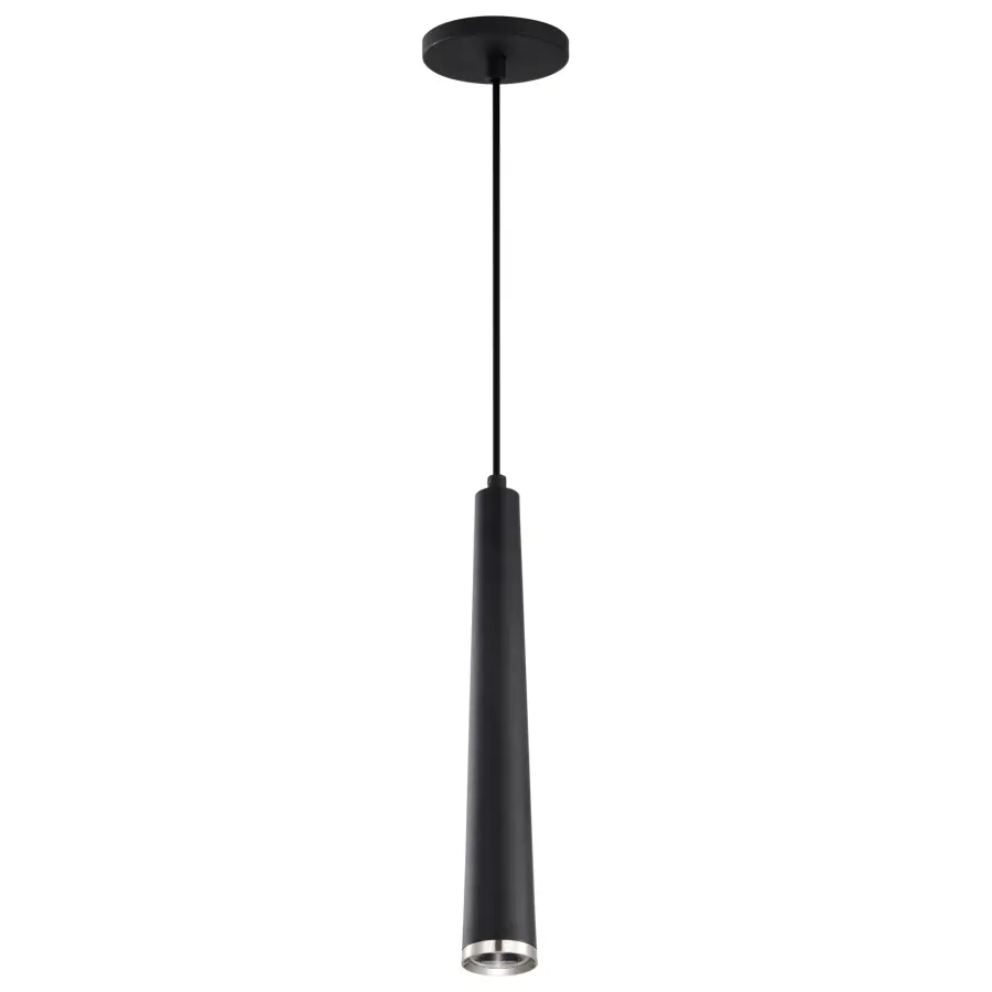Melrose 16" LED Pendant in Matte Black and Brushed Nickel - Image 3