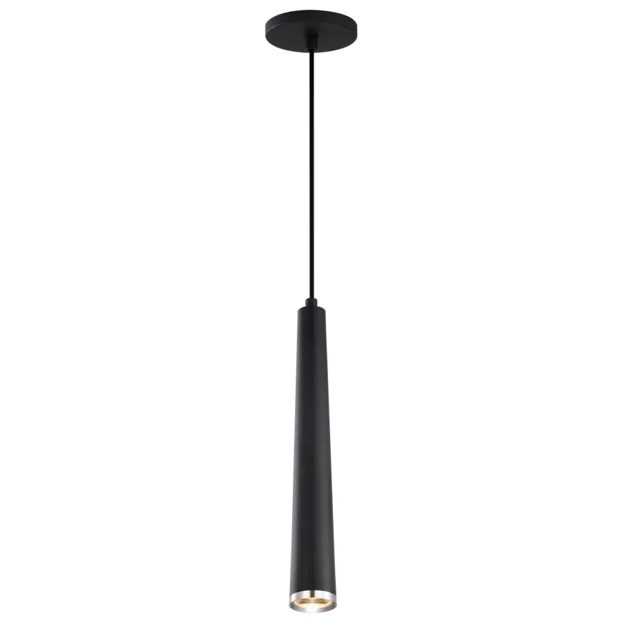 Melrose 16" LED Pendant in Matte Black and Brushed Nickel - Image 4
