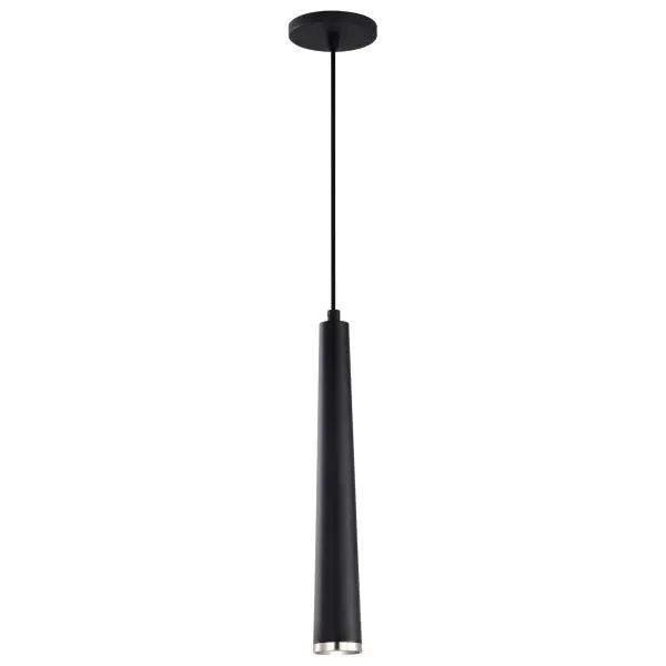 Melrose 16" LED Pendant in Matte Black and Brushed Nickel - Image 5