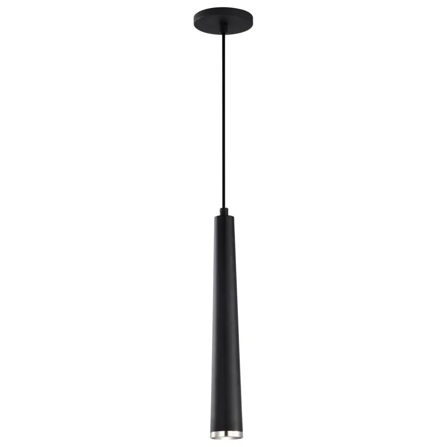 Melrose 16" LED Pendant in Matte Black and Brushed Nickel - Image 5