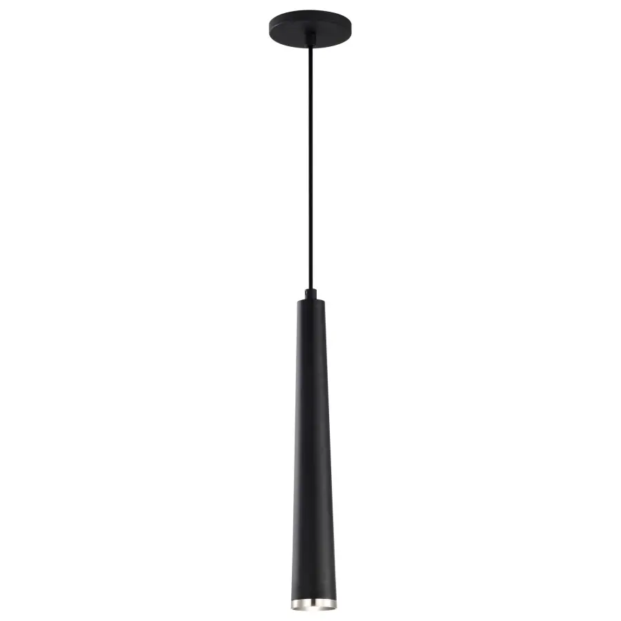 Melrose 16" LED Pendant in Matte Black and Brushed Nickel - Image 6