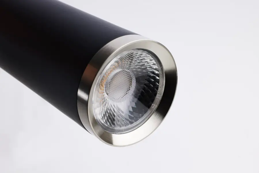 Melrose 16" LED Pendant in Matte Black and Brushed Nickel - Image 7
