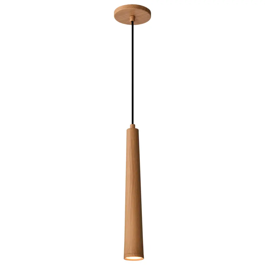 Melrose 16" LED Pendant in Ash Wood - Image 2