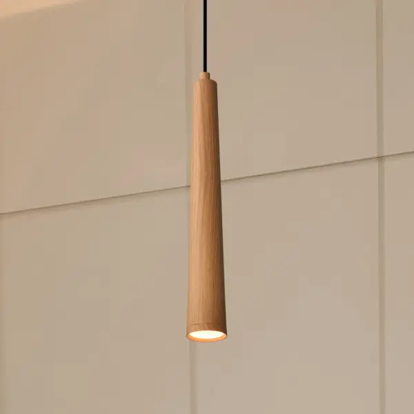 Melrose 16" LED Pendant in Ash Wood - Image 11