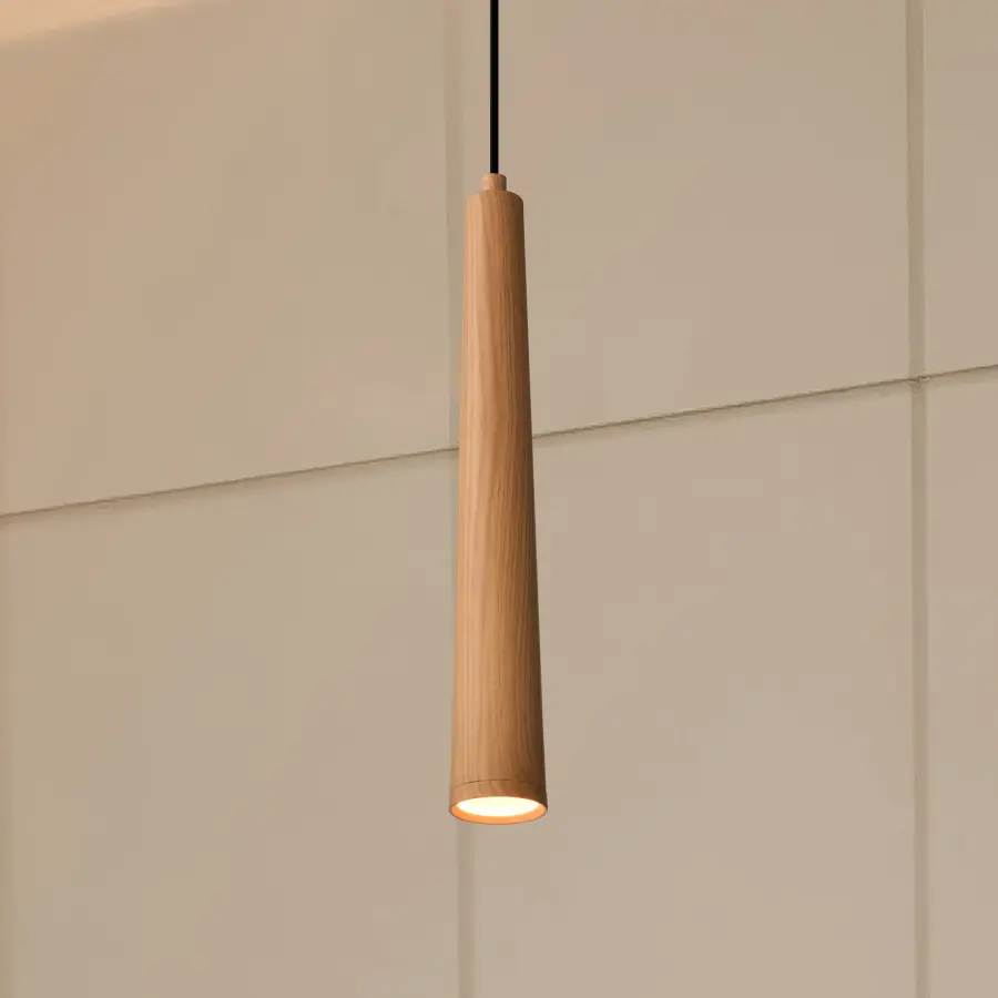 Melrose 16" LED Pendant in Ash Wood - Image 11