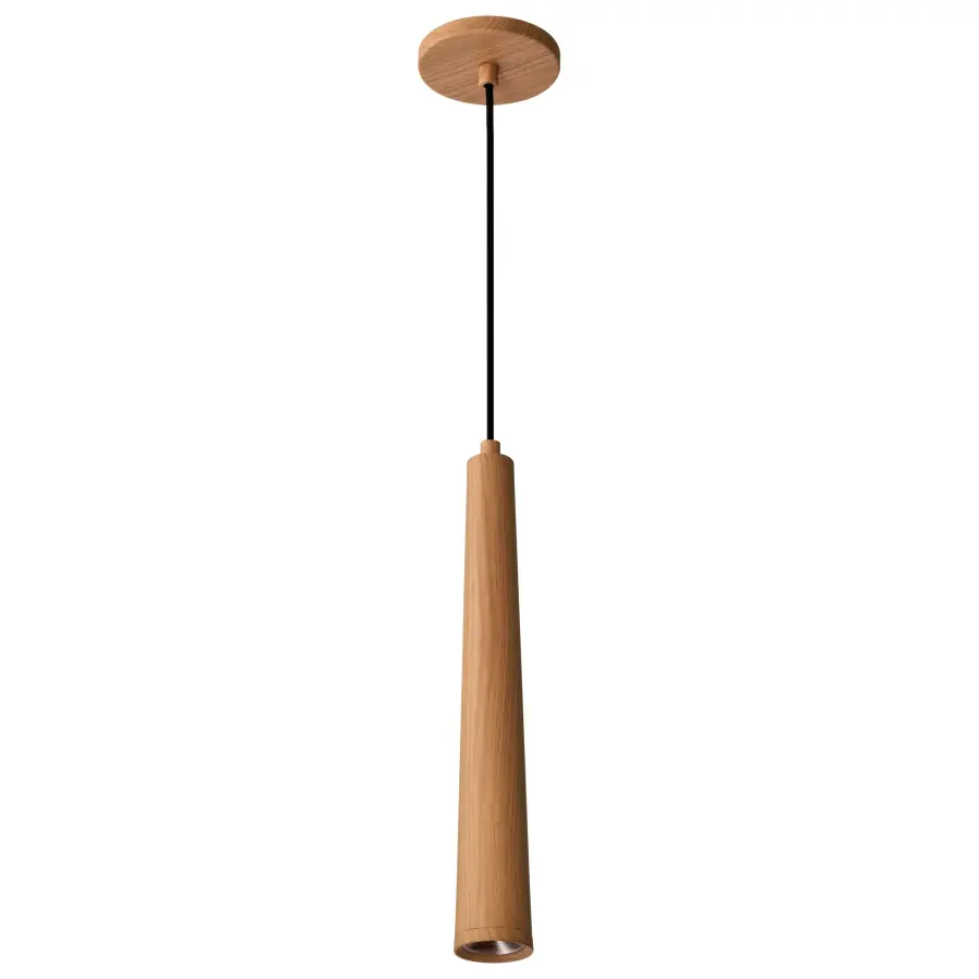 Melrose 16" LED Pendant in Ash Wood - Image 3