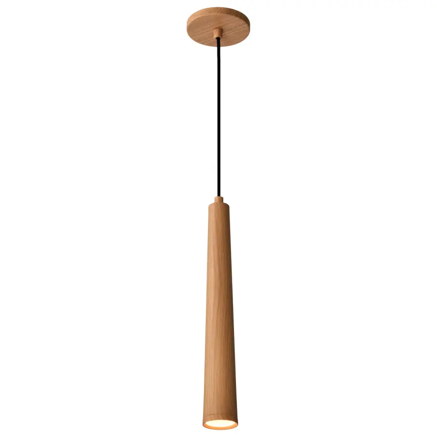 Melrose 16" LED Pendant in Ash Wood - Image 4
