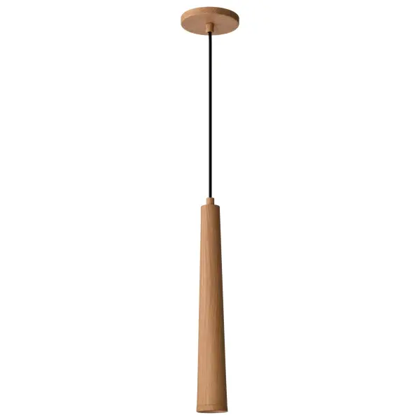 Melrose 16" LED Pendant in Ash Wood - Image 6