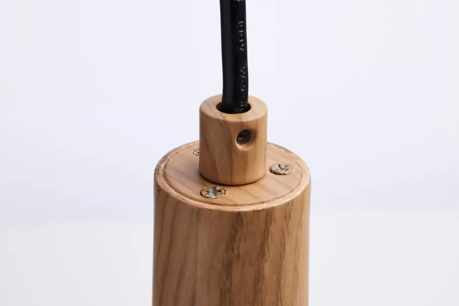 Melrose 16" LED Pendant in Ash Wood - Image 8