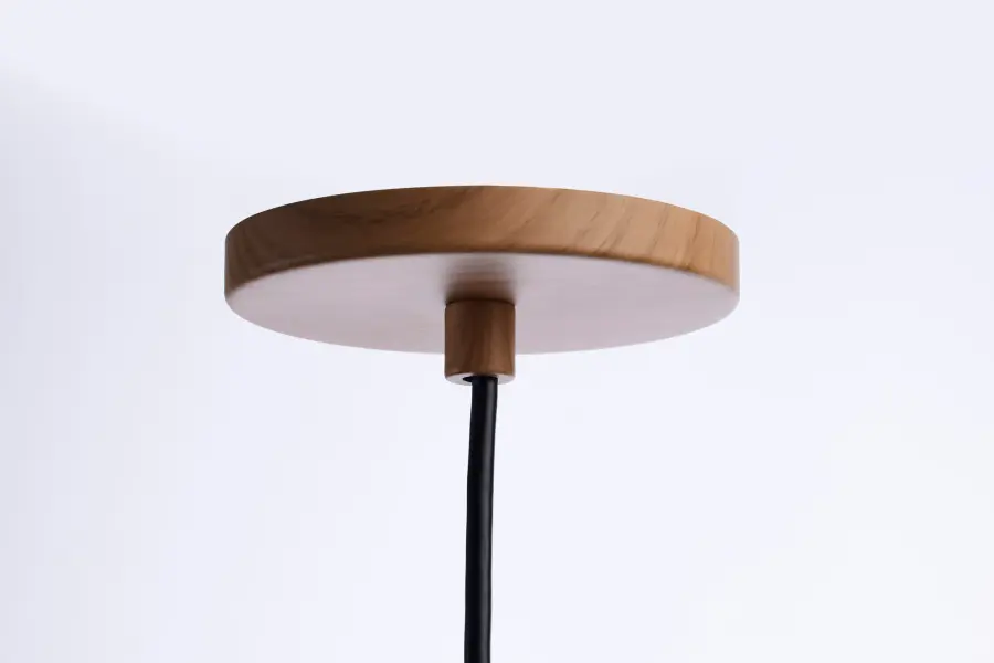 Melrose 16" LED Pendant in Ash Wood - Image 9