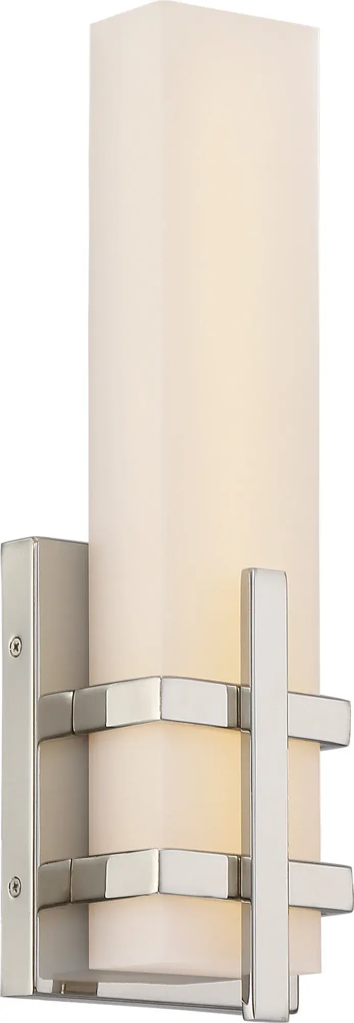 Grill Single LED Wall Sconce in Polished Nickel - Image 1