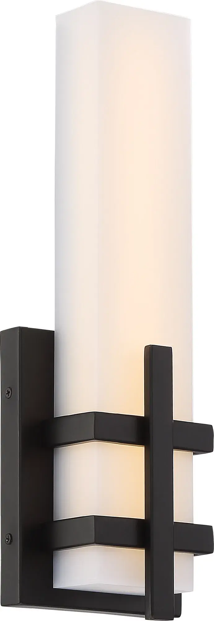 Grill Single LED Wall Sconce in Aged Bronze - Image 1