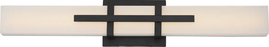 Grill Double LED Wall Sconce in Aged Bronze - Image 1