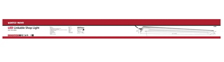 42W LED Shop Light - White Finish - 4000K - Image 4