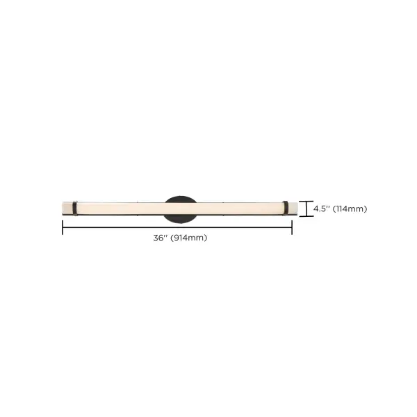 Slice 36" LED Wall Sconce in Aged Bronze - Image 3