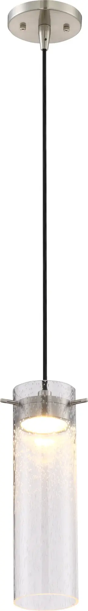 Elegant Mini Pendant with Textured Glass and Warm LED Glow