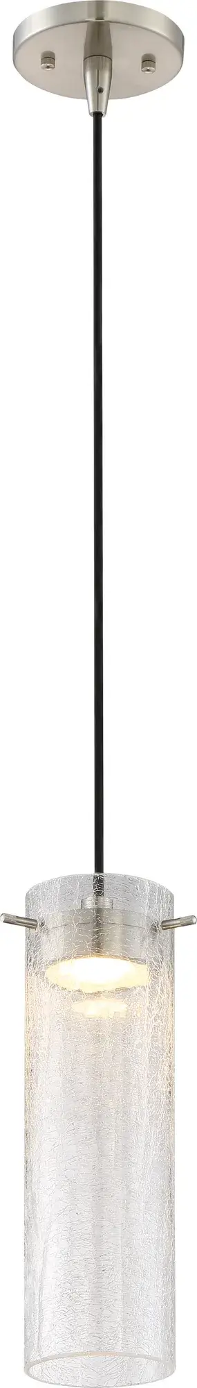 Elegant Mini Pendant with Distinctive Crackle Glass Texture