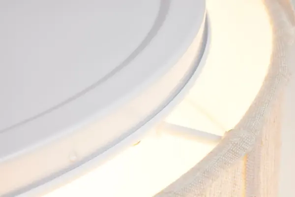 15" Fabric Drum LED Flush Mount - Beige - Image 11