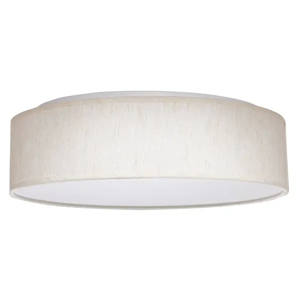 15" Fabric Drum LED Flush Mount - Beige - Image 3