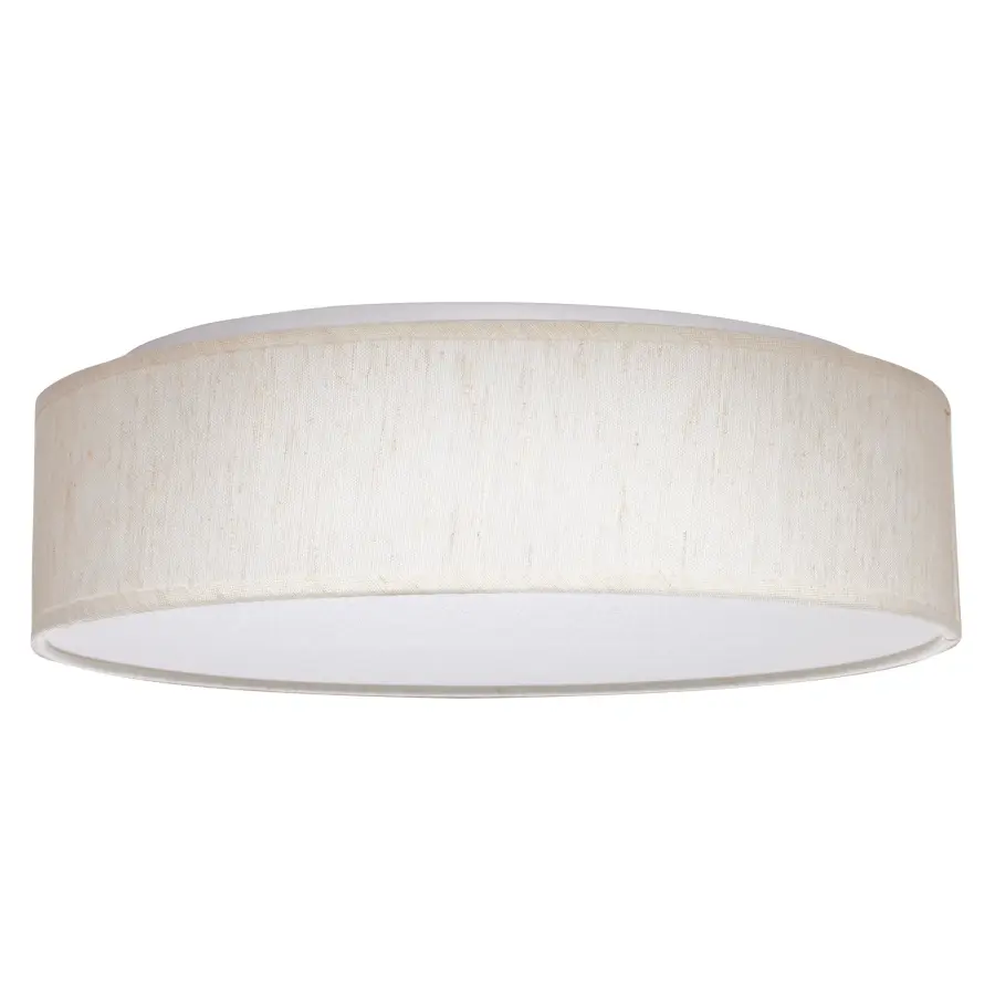 15" Fabric Drum LED Flush Mount - Beige - Image 3