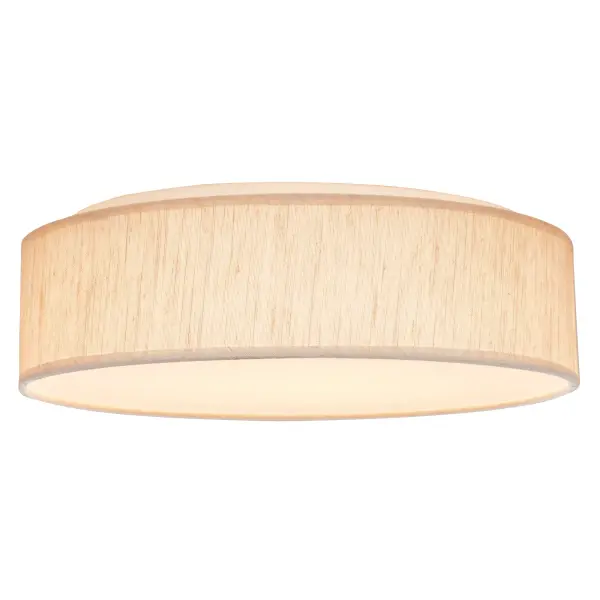 15" Fabric Drum LED Flush Mount - Beige - Image 4