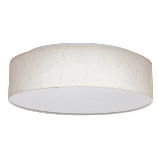 15" Fabric Drum LED Flush Mount - Beige - Image 5
