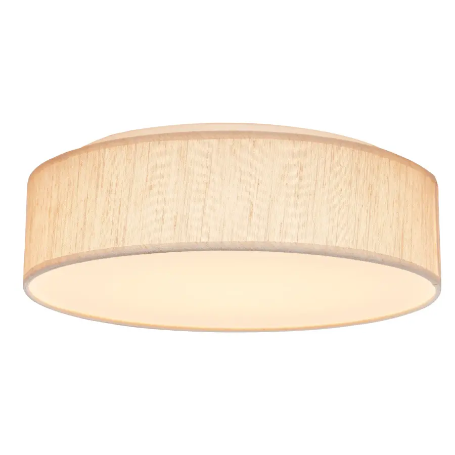 15" Fabric Drum LED Flush Mount - Beige - Image 6