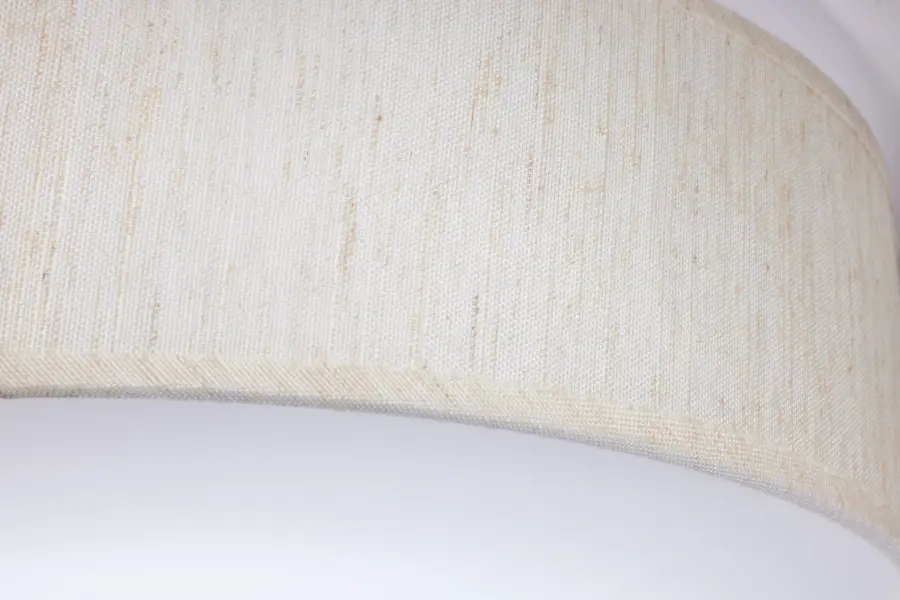 15" Fabric Drum LED Flush Mount - Beige - Image 9