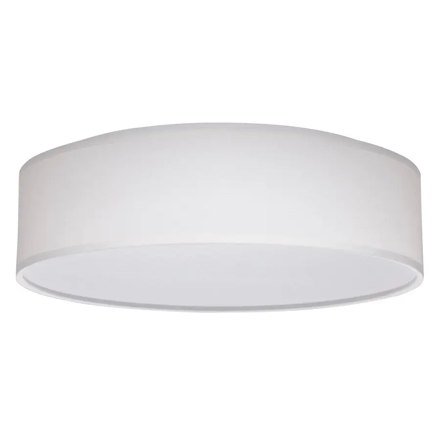 15" White Fabric Drum LED Flush Mount with CCT Selectable - Image 1