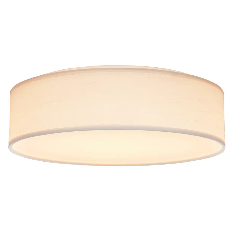 15" White Fabric Drum LED Flush Mount with CCT Selectable - Image 2