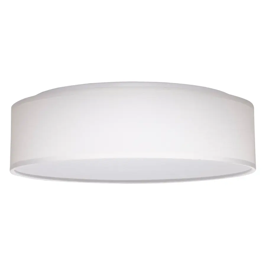 15" White Fabric Drum LED Flush Mount with CCT Selectable - Image 3