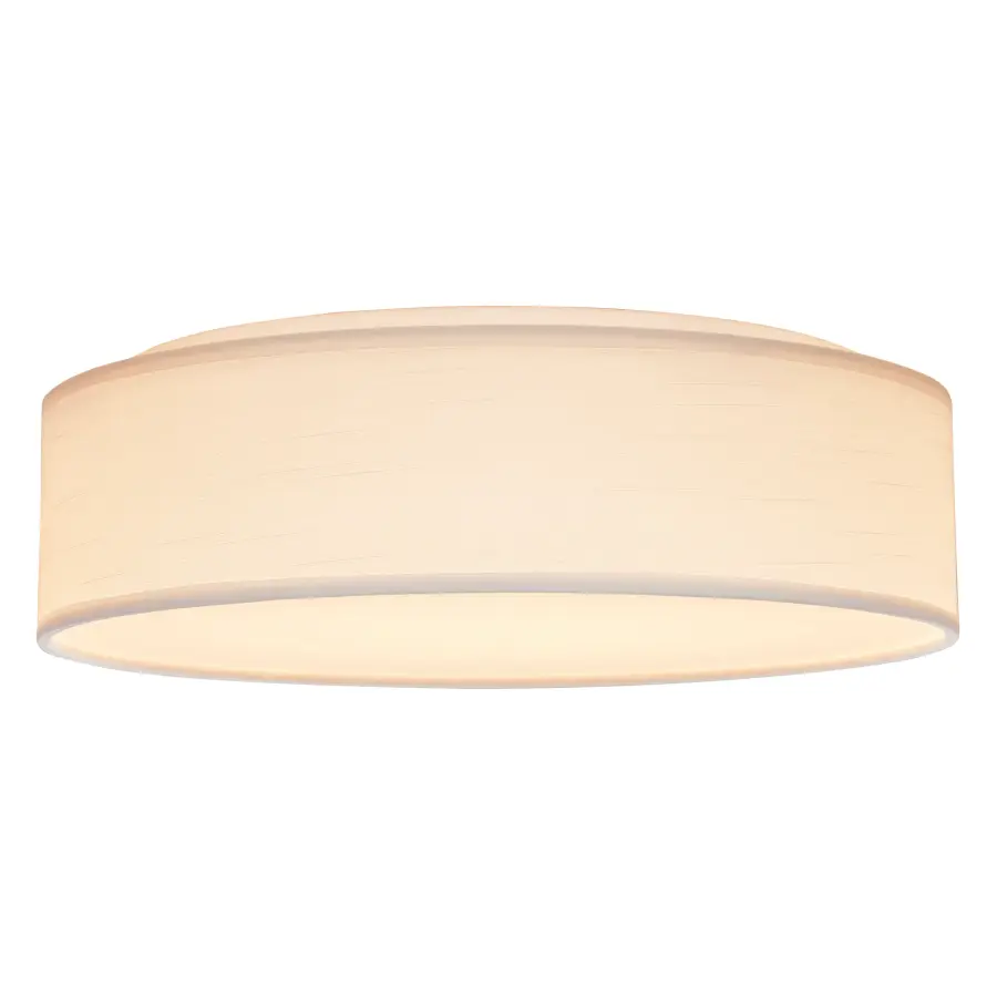 15" White Fabric Drum LED Flush Mount with CCT Selectable - Image 4