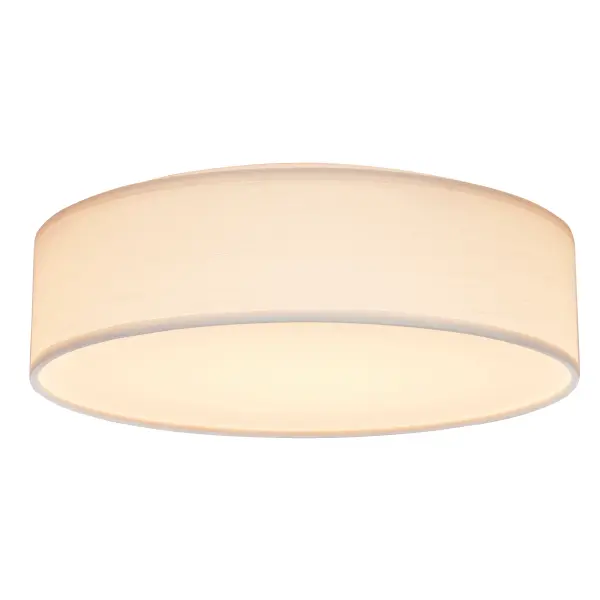 15" White Fabric Drum LED Flush Mount with CCT Selectable - Image 6