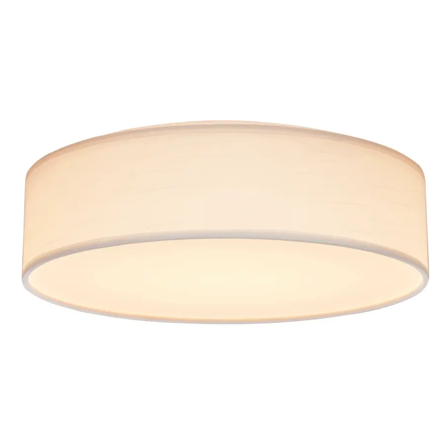 15" White Fabric Drum LED Flush Mount with CCT Selectable - Image 6